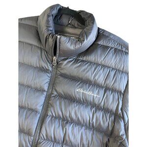 Eddie Bauer Mens Black Down Insulated Puffer Jacket 2XL Lightweight Warm Nylon F